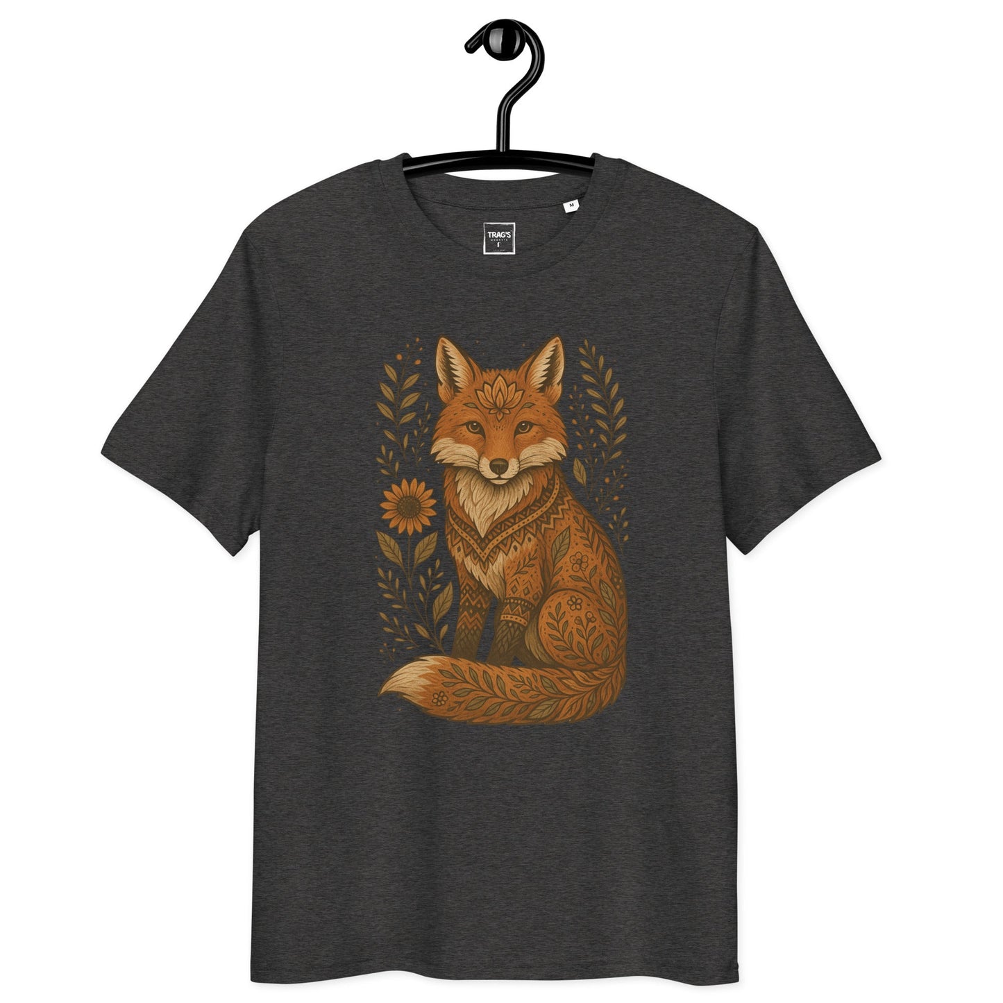 Boho Fuchs T-Shirt „Boho Fox“ – Premium Eco, naturfarbenes Bio-Shirt mit Fuchsillustration