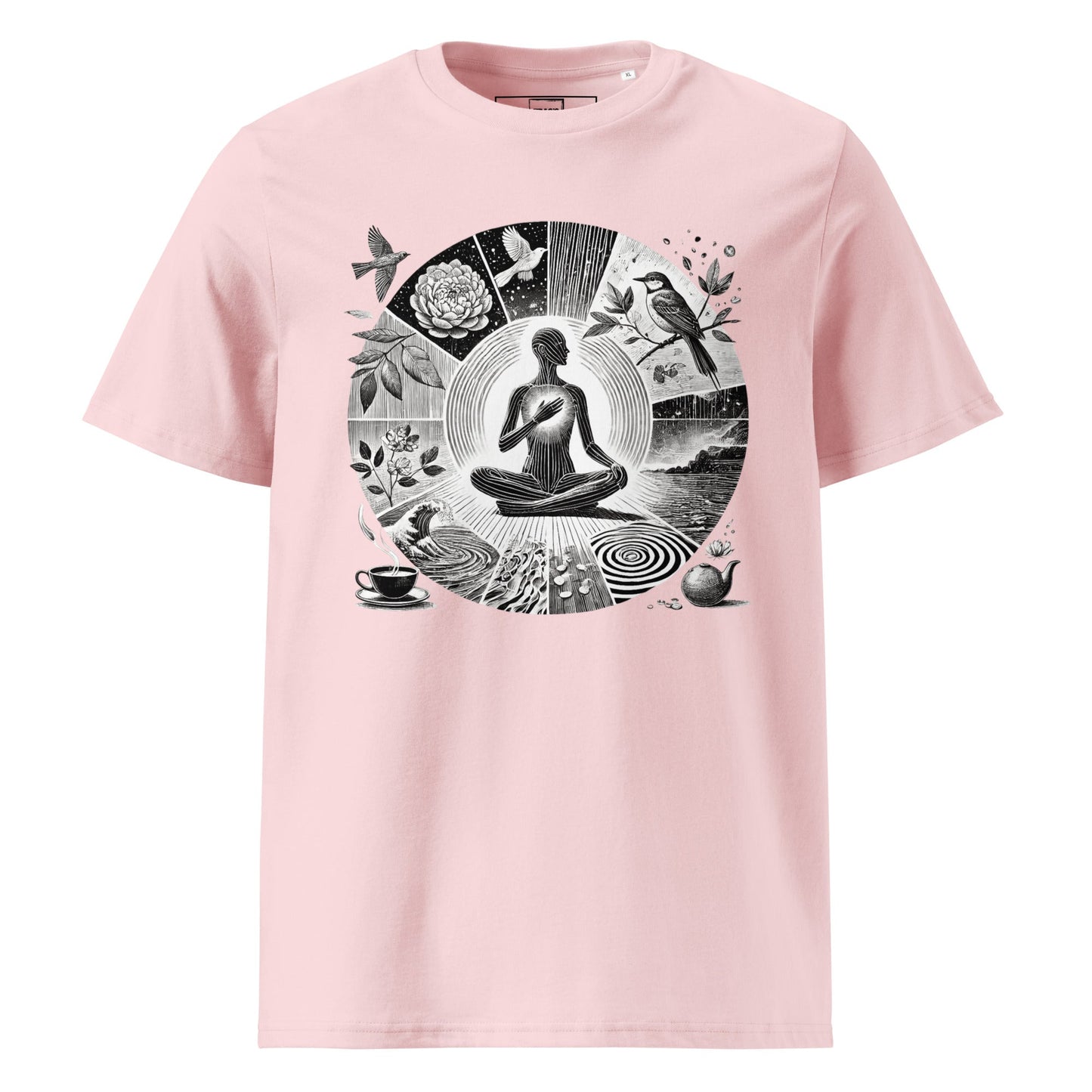 Yoga & Meditation T-Shirt „Mindful Balance“ – Premium Eco, Mandala-inspiriert
