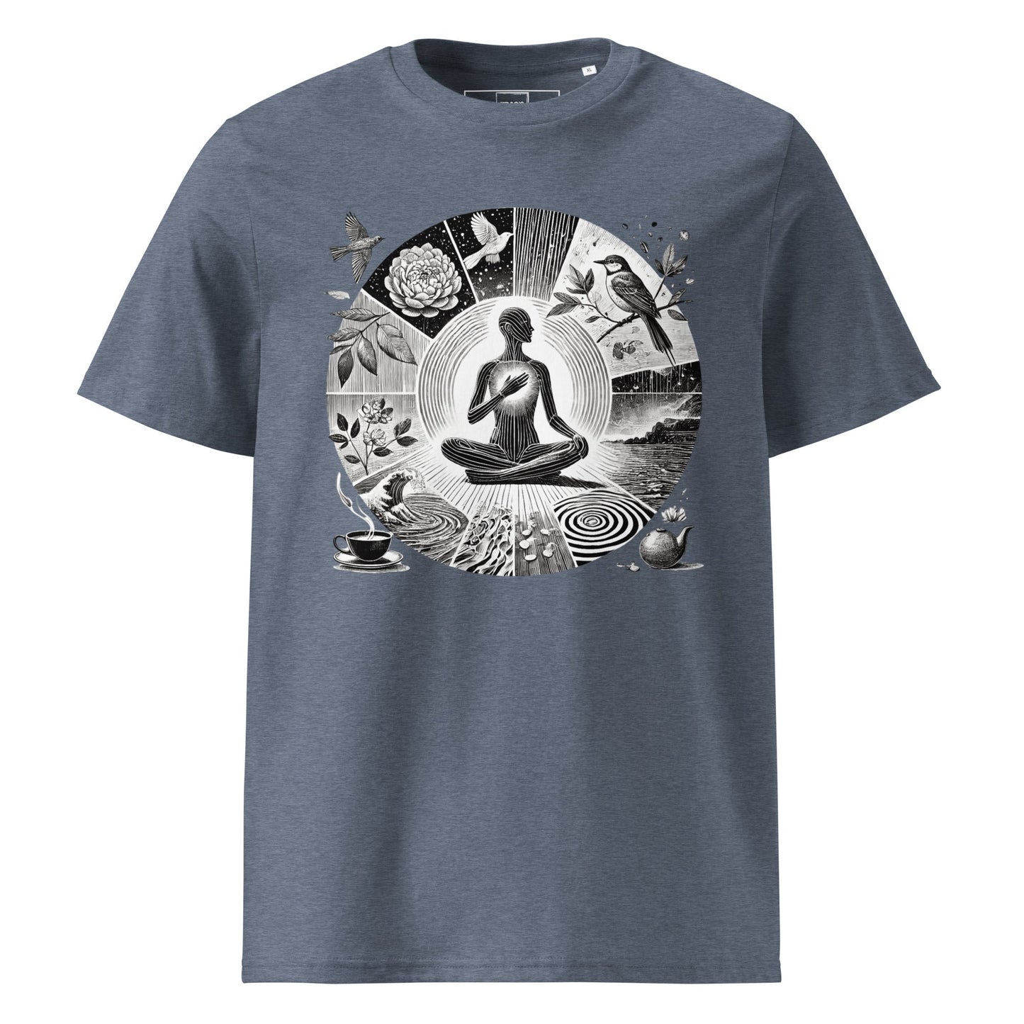 Yoga & Meditation T-Shirt „Mindful Balance“ – Premium Eco, Mandala-inspiriert
