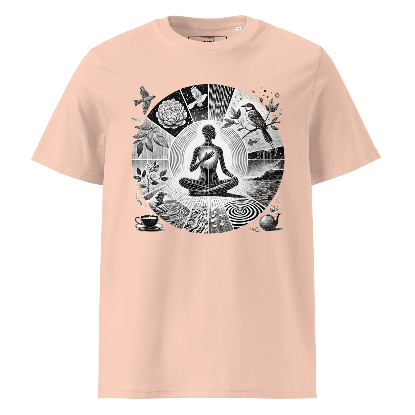 Yoga & Meditation T-Shirt „Mindful Balance“ – Premium Eco, Mandala-inspiriert