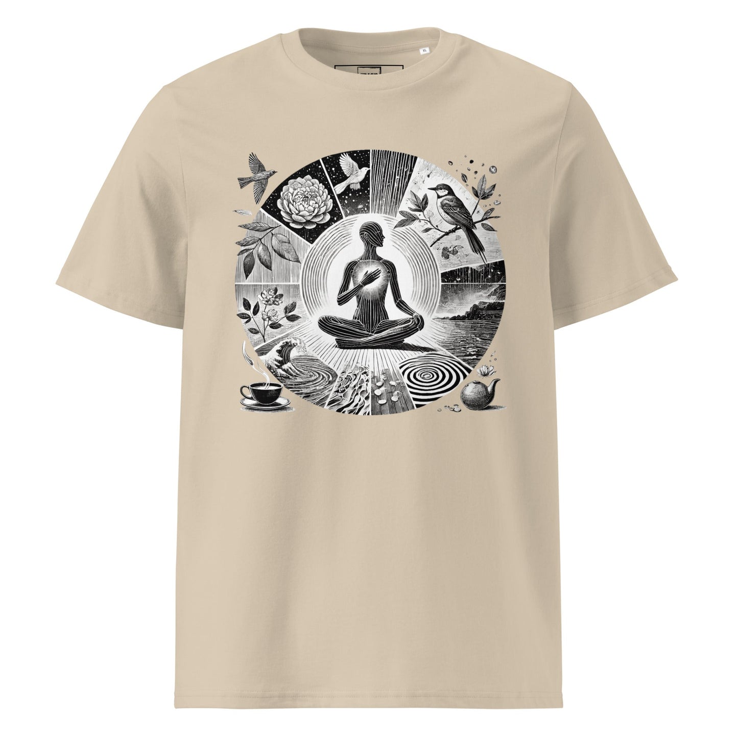 Yoga & Meditation T-Shirt „Mindful Balance“ – Premium Eco, Mandala-inspiriert