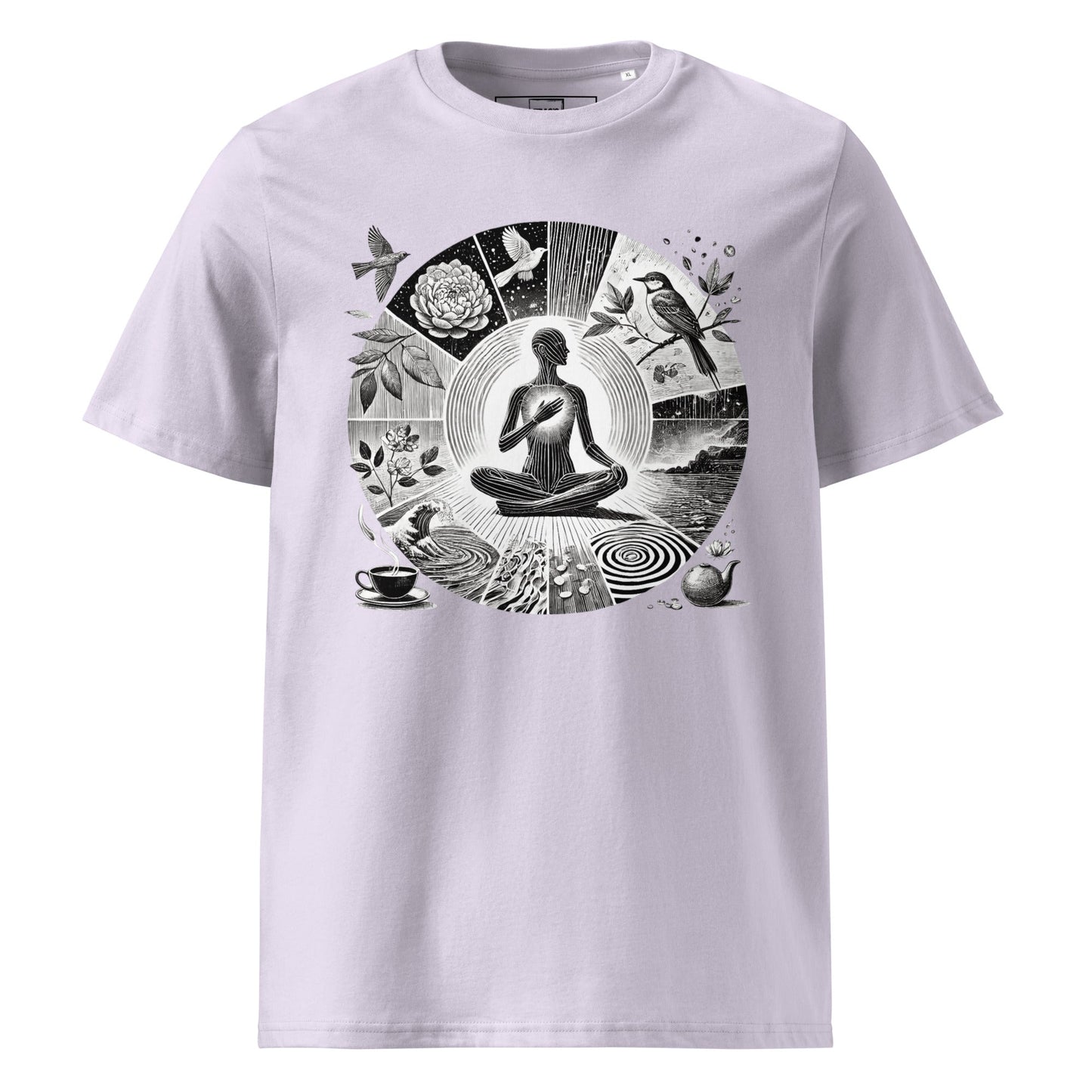 Yoga & Meditation T-Shirt „Mindful Balance“ – Premium Eco, Mandala-inspiriert