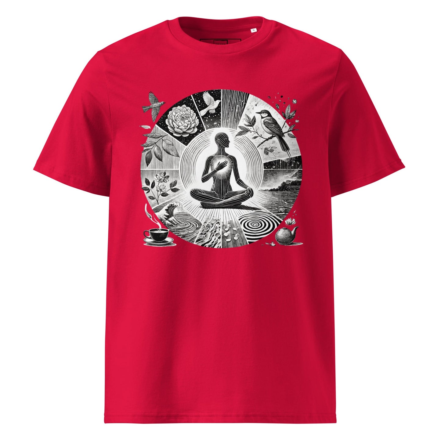 Yoga & Meditation T-Shirt „Mindful Balance“ – Premium Eco, Mandala-inspiriert