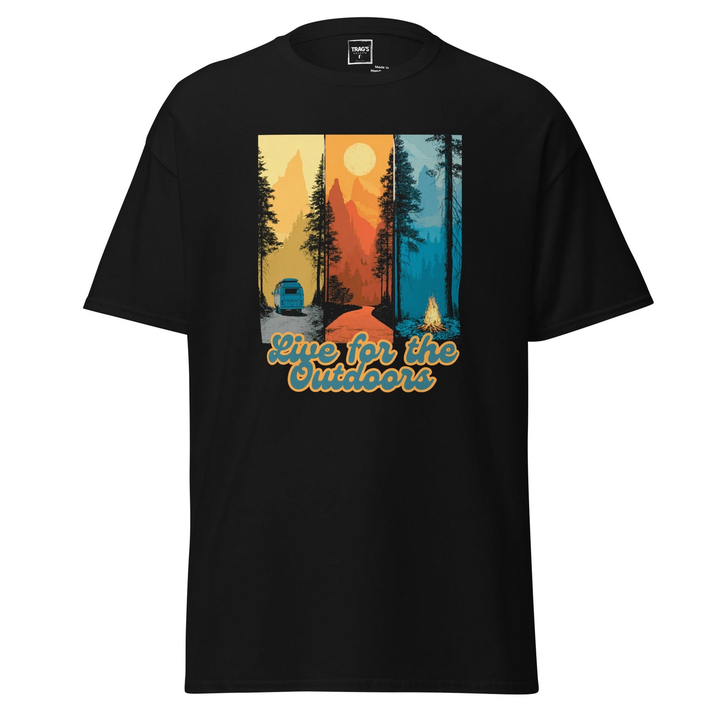 Outdoor T-Shirt „Live for the Outdoors“ – Classic Standard, Van & Berge
