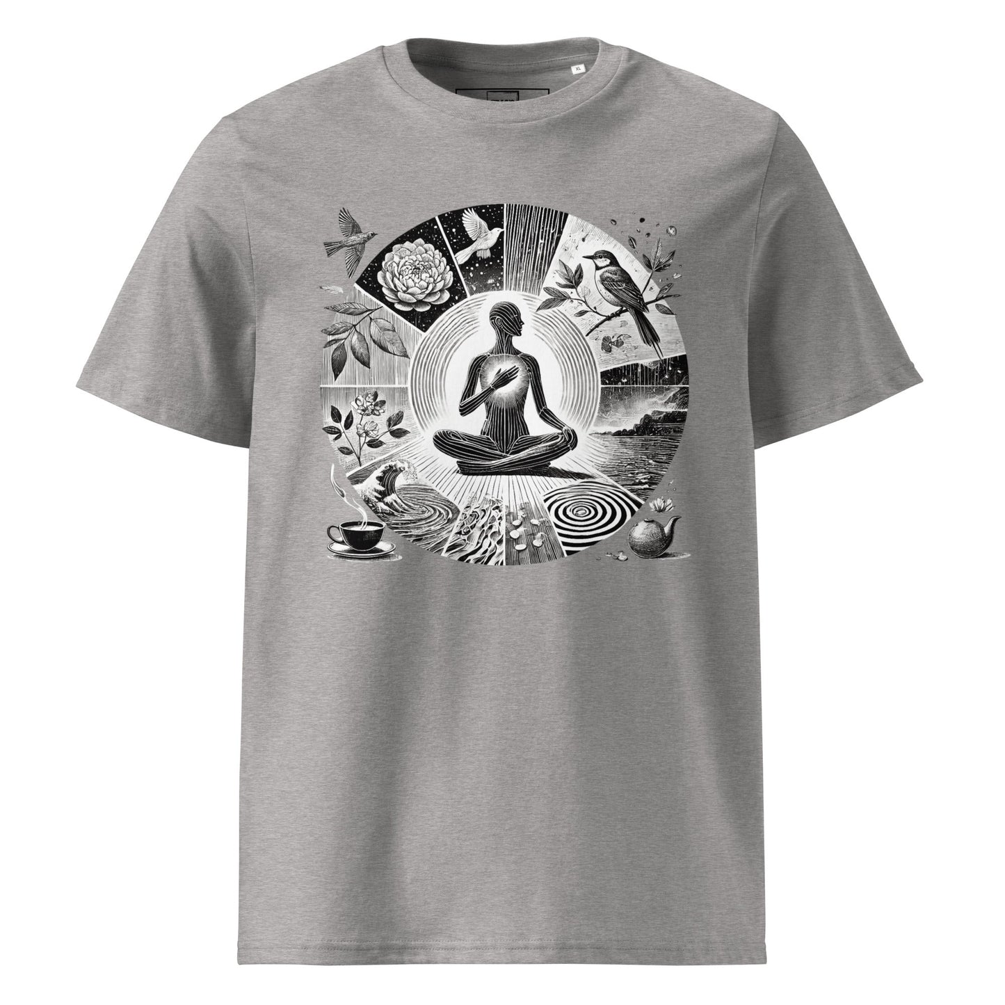 Yoga & Meditation T-Shirt „Mindful Balance“ – Premium Eco, Mandala-inspiriert