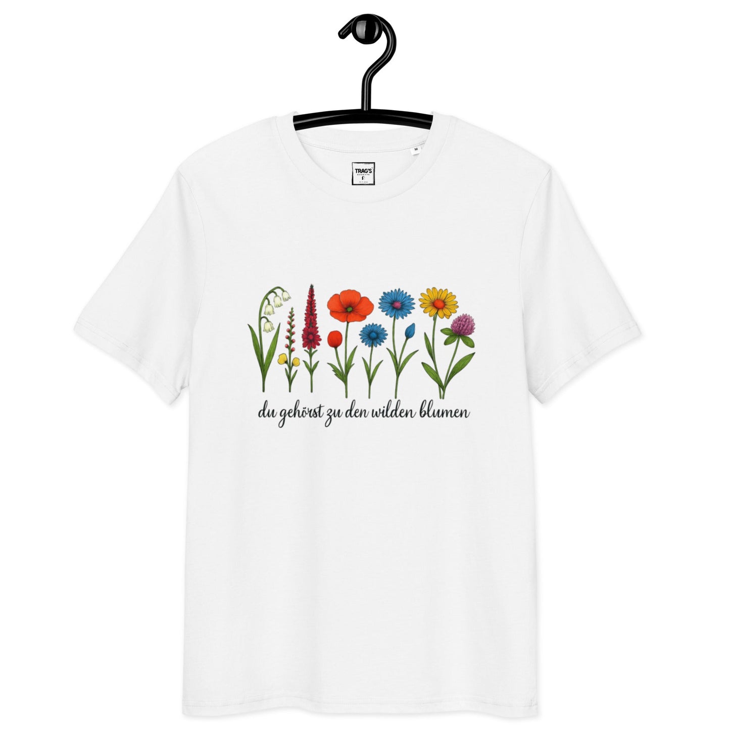 Botanik T-Shirt mit Wildblumen-Illustration – Premium Eco Bio