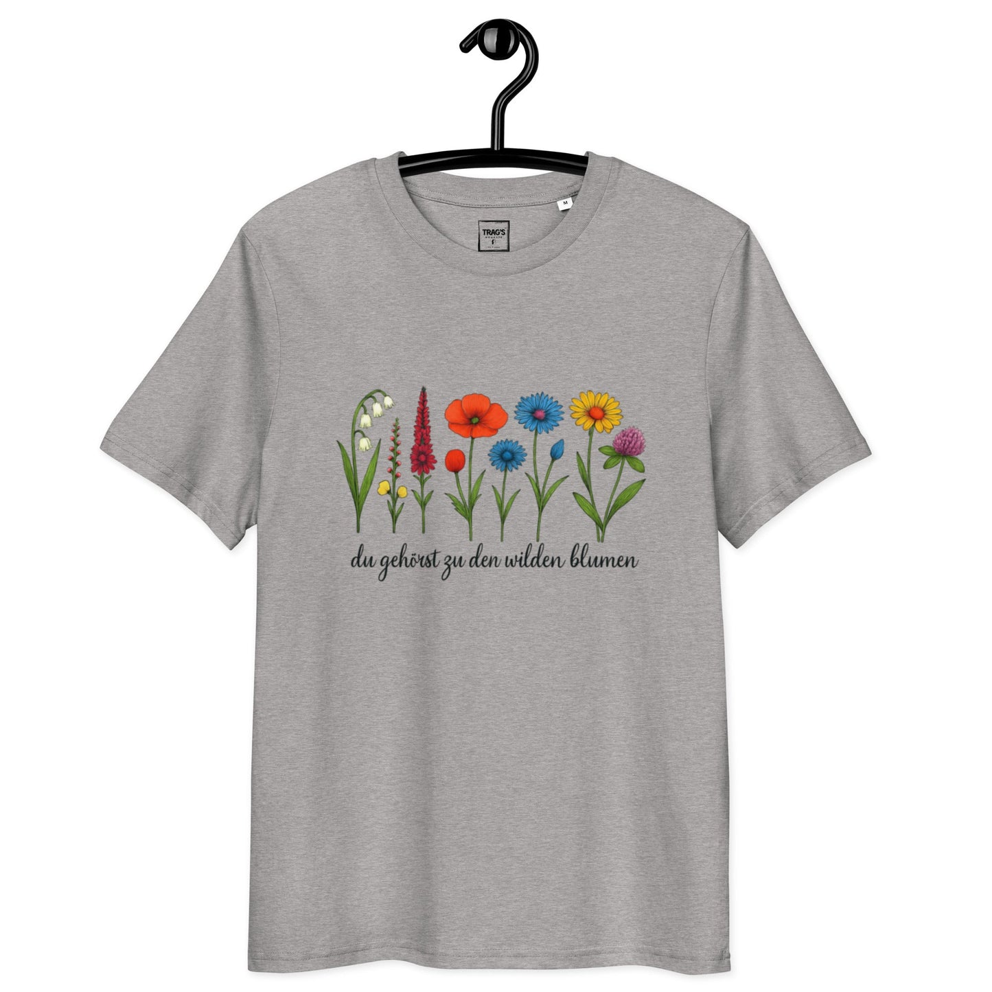Botanik T-Shirt mit Wildblumen-Illustration – Premium Eco Bio
