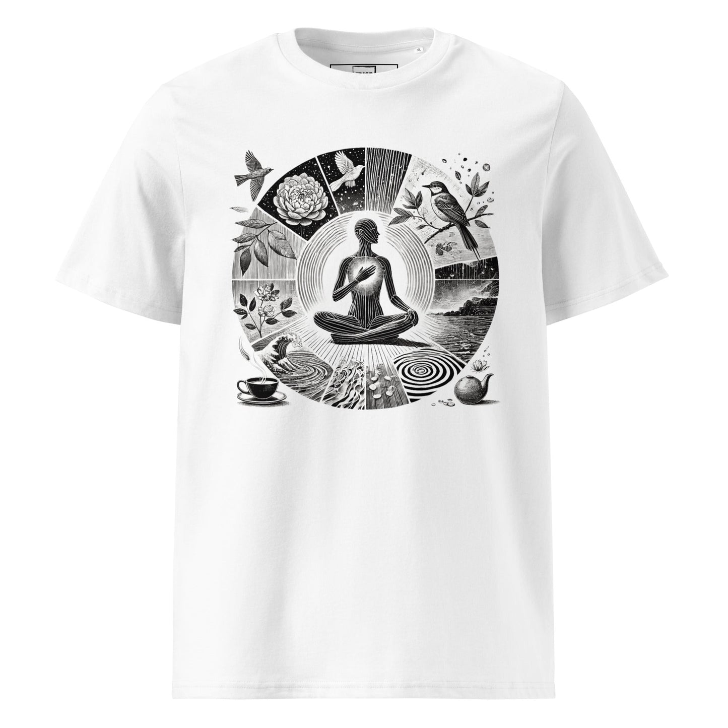 Yoga & Meditation T-Shirt „Mindful Balance“ – Premium Eco, Mandala-inspiriert
