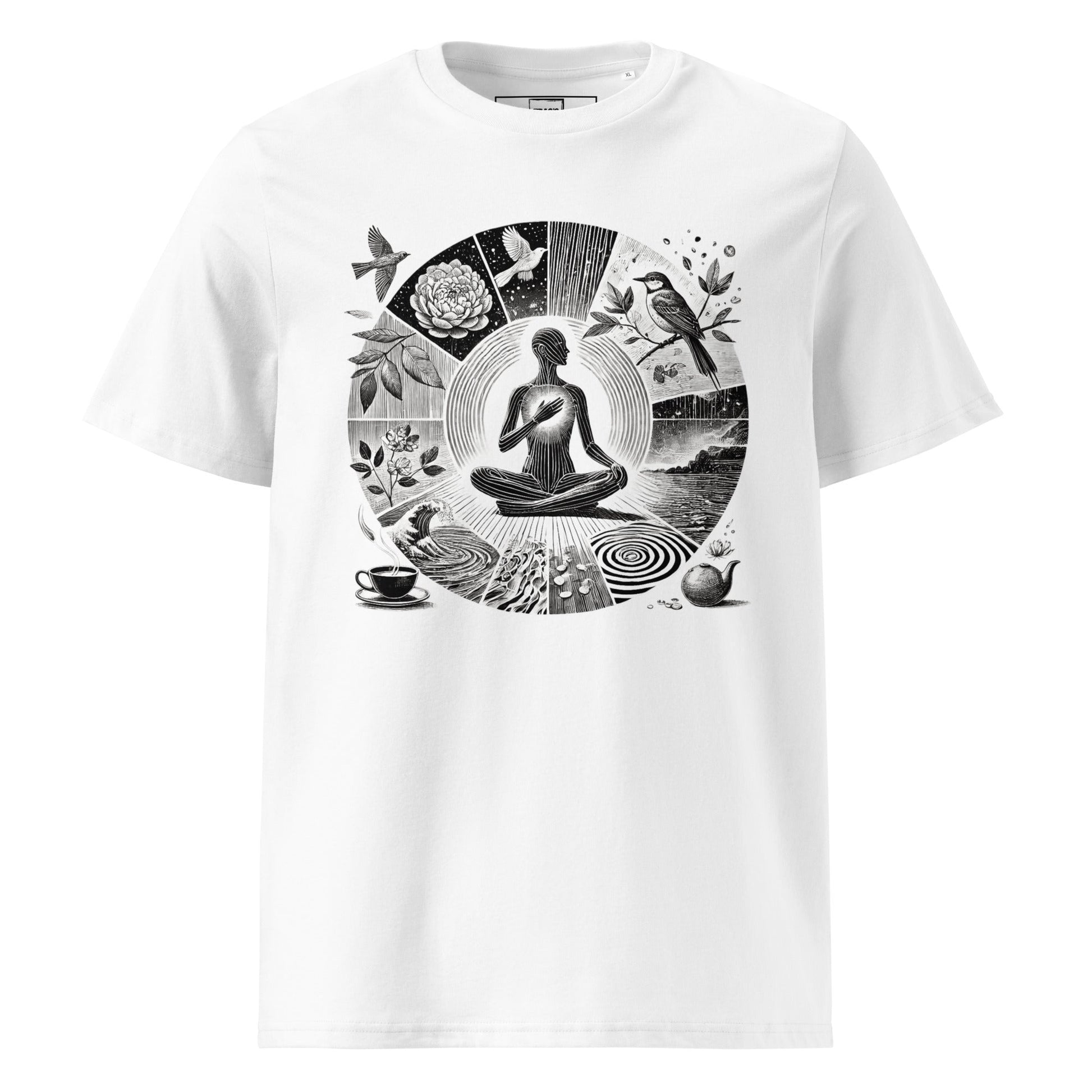 Yoga & Meditation T-Shirt „Mindful Balance“ – Premium Eco, Mandala-inspiriert