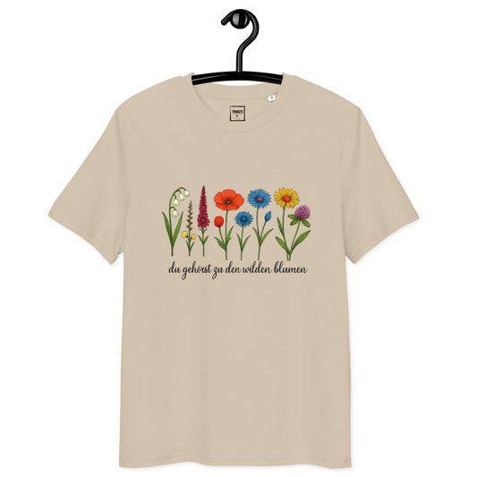 Botanik T-Shirt mit Wildblumen-Illustration – Premium Eco Bio