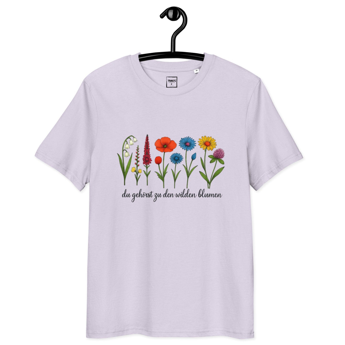 Botanik T-Shirt mit Wildblumen-Illustration – Premium Eco Bio